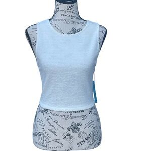 Alice + Olivia White Textured White Crop Top, Zip Back Closure, Size XS,‎ NWT